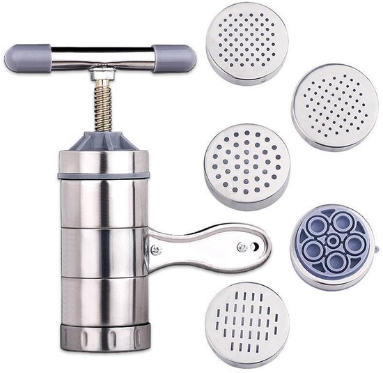 Pasta Maker - Handbediende Roestvrijstalen Noodle Press Machine — afbeelding 4
