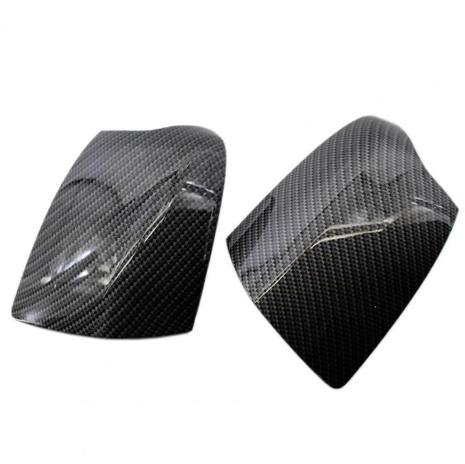 Autospiegelschalen 2 Stuks - Koolstofvezel/Glanzend Zwart - Compatibel met Ford Focus 2005-2008 - ABS Materiaal - Onderdeelnummer FD4247424/FD4247423 - Spiegelbehuizing