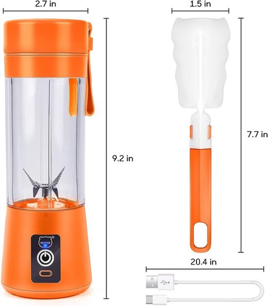 Draagbare mini-mixer, 2000 mAh, 22000 omw/min, voor sap, smoothies — afbeelding 5