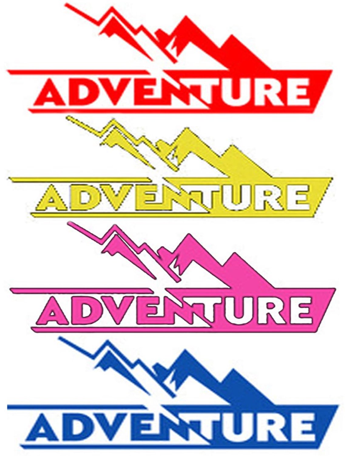 Adventure Motorstickers - 4 Stuks - Off-Road Thema