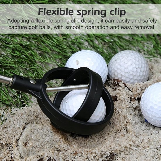 Golfbal retriever 2 m - roestvrij staal - antislip handgreep - balgrijper voor water en struiken - ServiceTopper — afbeelding 2