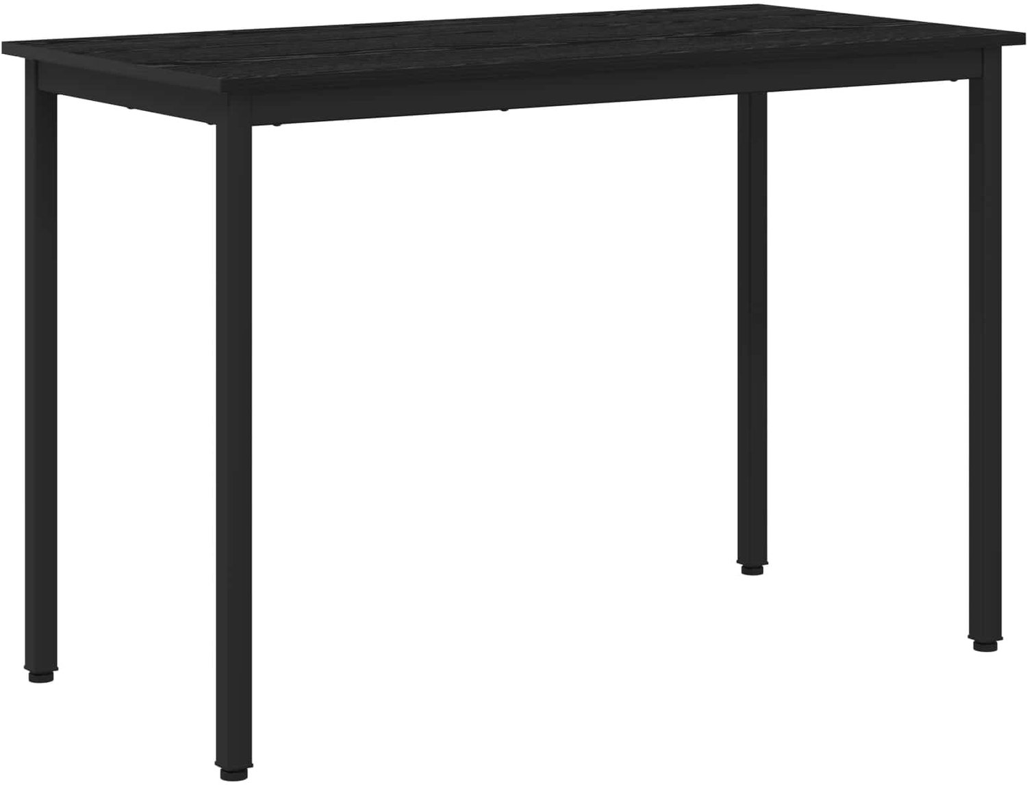 vidaXL Eettafels - 110 - x - 55 - x - 75 - cm - Bewerkt - hout - Zwart - eiken - Rechthoekig Zwart eiken