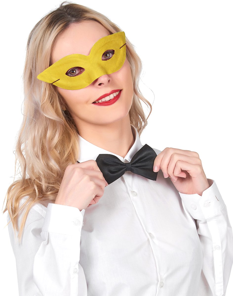 Vegaoo - Gele half masker voor volwassenen