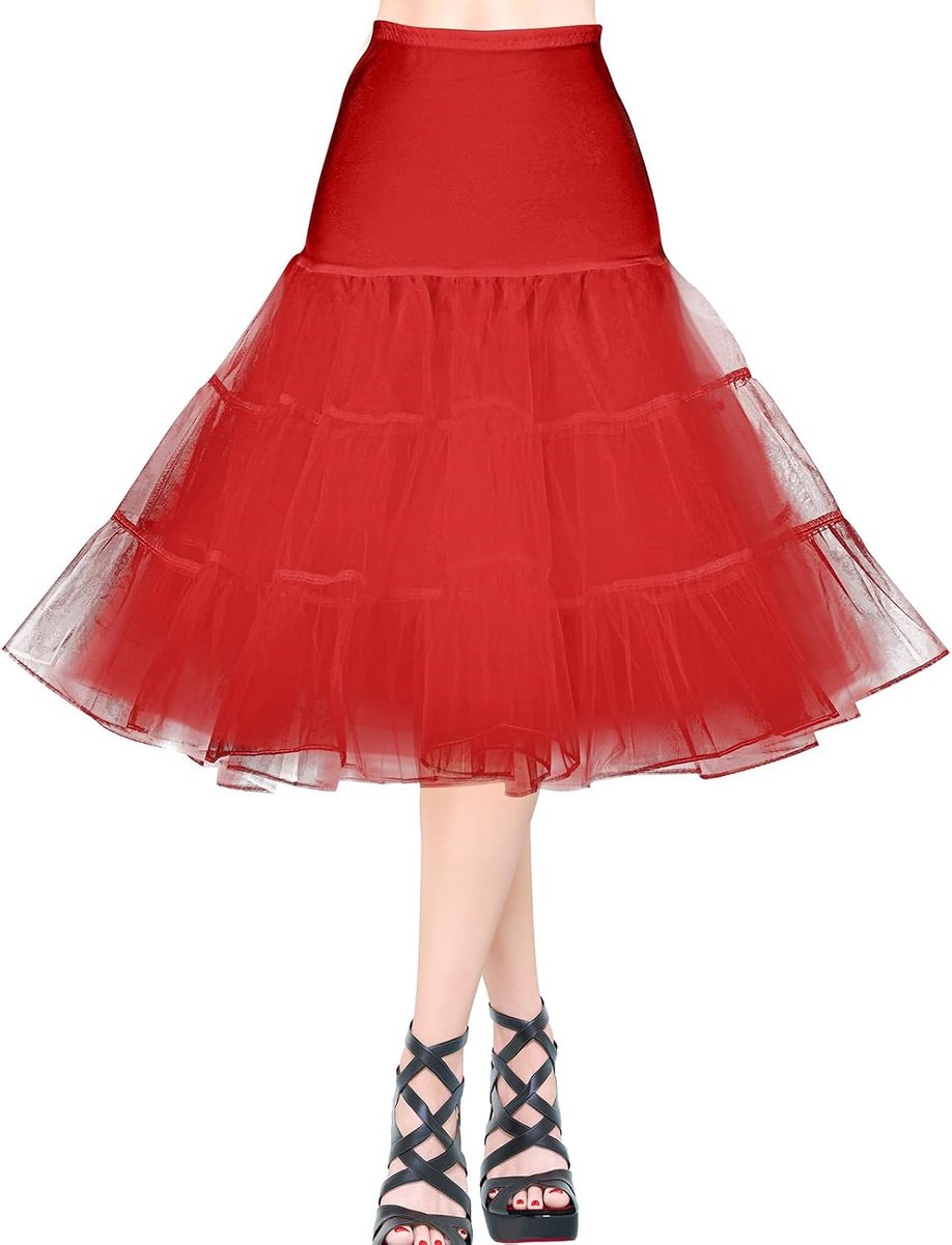 Petticoat, voor dames, vintage, retro, petticoat, 50 stuks, verschillende maten, onderrok met kant voor eindexamenbaljurk, bruidsjurk 1950, rockabilly