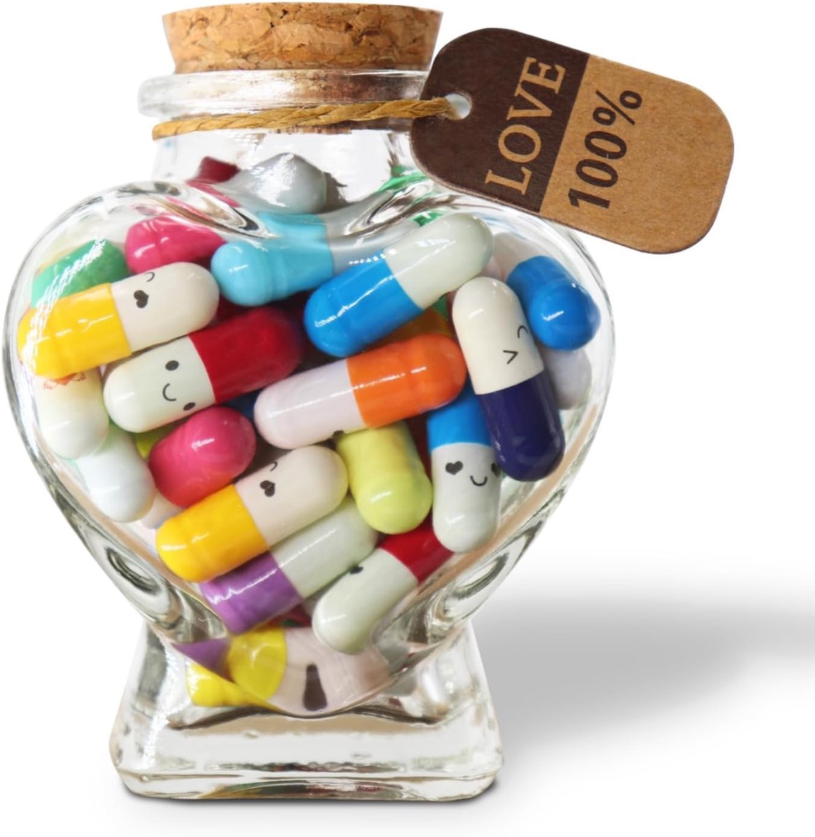 Capsule letters, bericht in een glazen fles, schattige capsule notities, pillen voor vriend/vriendin, liefdescapsule brief voor jubileum, verjaardag, Valentijnsdag, Moederdag, 50ST