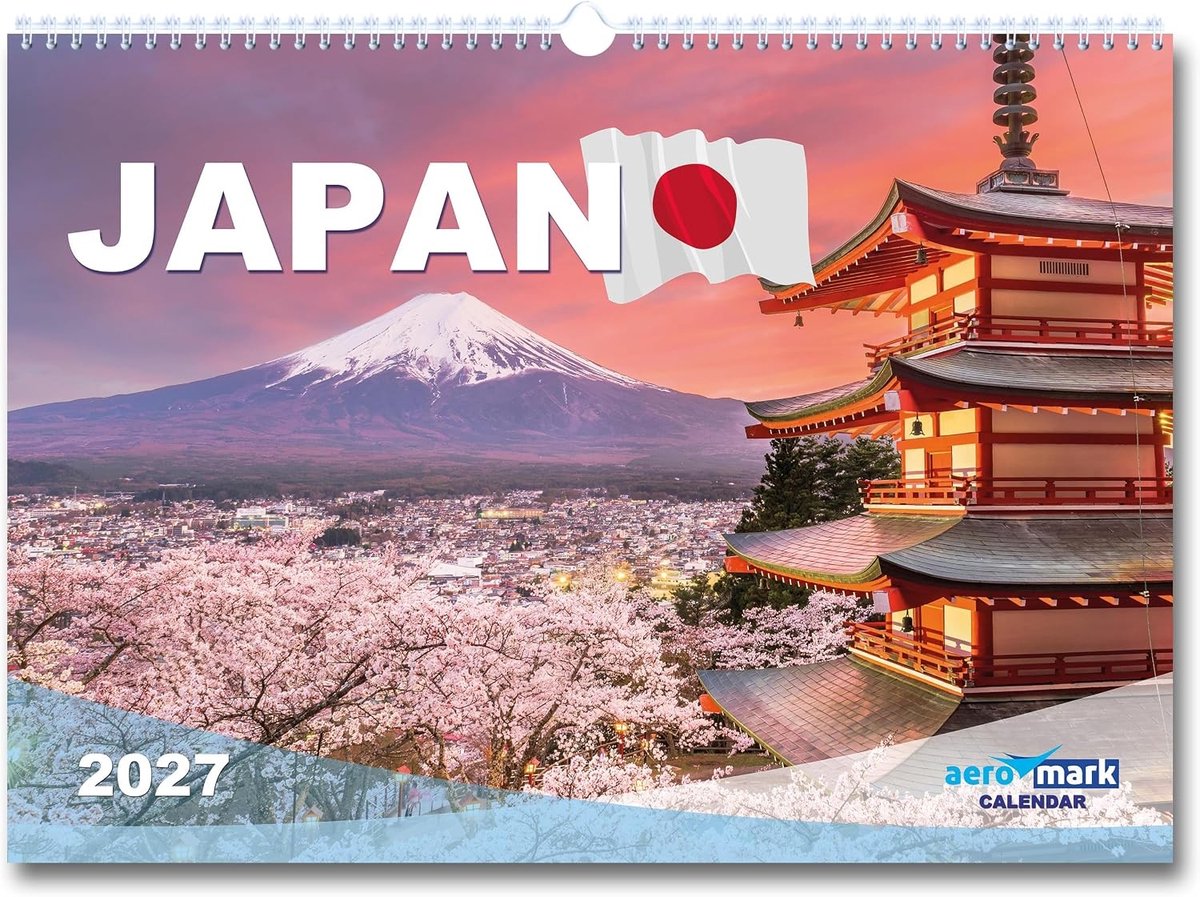 Wandkalender - Multikleur - A3 - Reiskalender met Hoogwaardige Foto's van Japan - Voor Fans van Japanse Cultuur