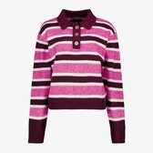TwoDay gestreepte dames polo trui roze - Maat S