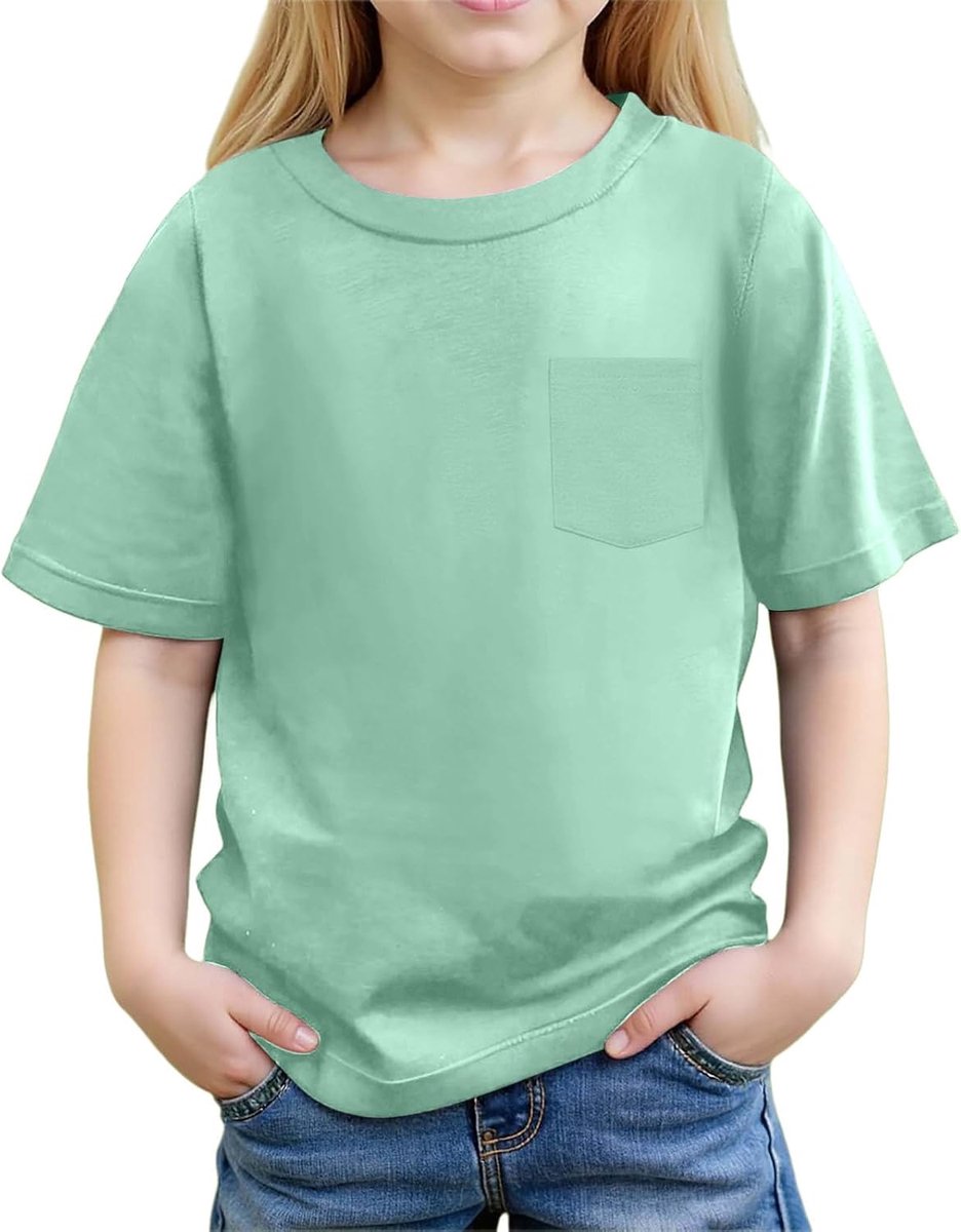 Top voor meisjes, katoen, kinderblouse, lange mouwen, smaragdkraag, kant, school, chic, herfst, 100% puur katoen, zacht, comfortabel, A39