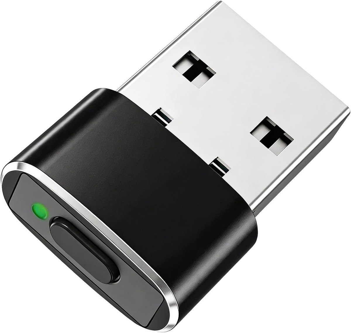 Jiggler niet detecteerbaar, USB-muisbeweger met schakelaarknop, geen software nodig, mini-muisbeweger automatische muis jiggler, 3 jiggler-modi, houdt computer, zwart