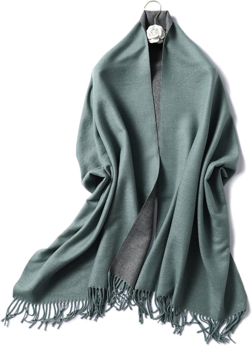 Damessjaal warme kasjmier sjaal winter sjaal wraps vrouwen dubbele kant pashmina solide deken stola's dame luxe sCA