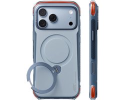 TORRAS Hoesje Geschikt voor Apple iPhone 18 Pro Max | Ostand Q3 Air Pro | Compatibel met MagSafe / Qi2 | Back Cover met Magneet | 360° Draaibare Ring Standaard | Blauw