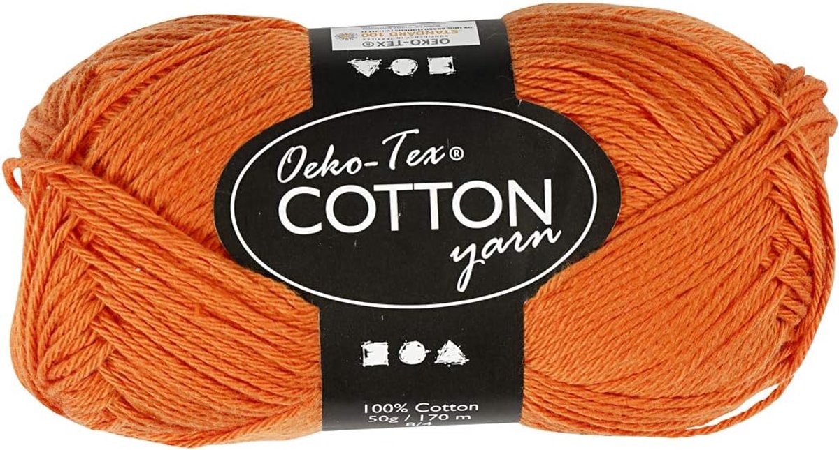 Katoenen garen, oranje, one size