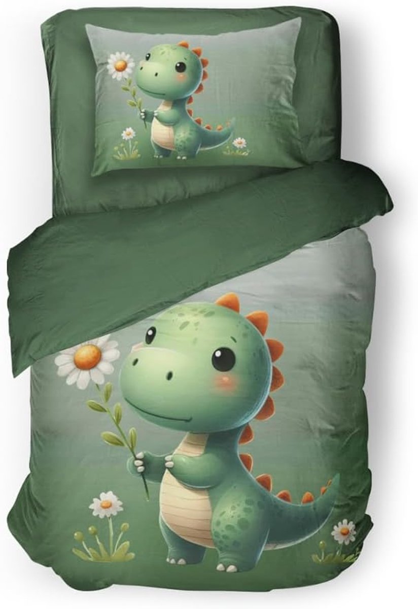 Dekbedovertrek Micropercal Sleeposaurus - 140x220/240cm
