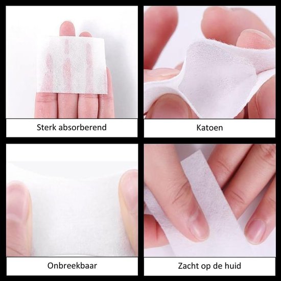 1200 stuks - Pluisvrije doekjes - Doekjes zonder pluis - Nail wipes - Lint wipes - Nageldoekjes gellak - Nagel doekjes - Nailcleaner - Celstof doekjes (Roze, 6 x 4 cm) — afbeelding 5