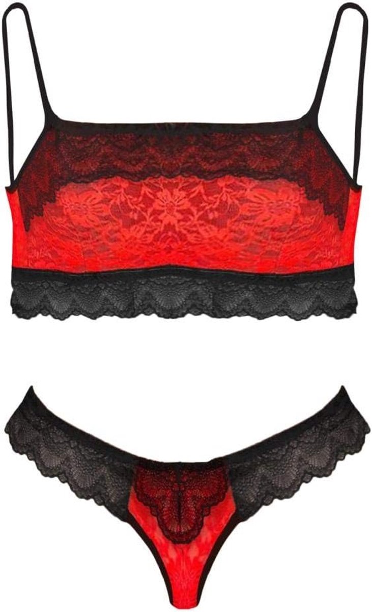 Babydolls, nachtjaponnen & negligés dames 2 ST Sexy Vrouwen Lingerie Draadloze Kanten Beha Slips Thong Verleiding Sets Ondergoed Porno Erotische Dames Nachtkleding