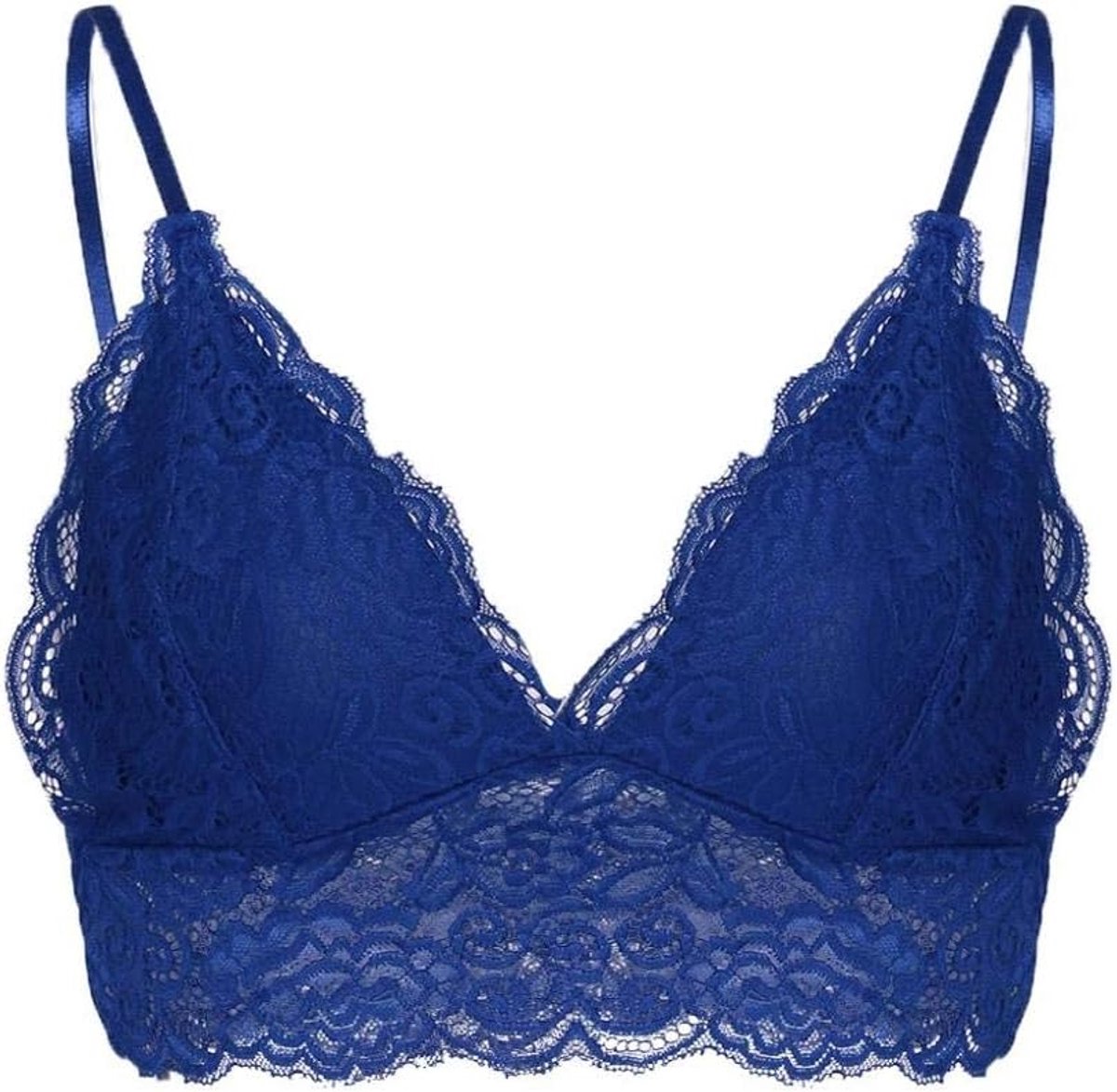 Dameskleding Vrouwen Sexy Beha Plus Size Vest Crop Draadloze Bras Lingerie Sexy V-hals Ondergoed Nachtkleding Bras-Blue_M