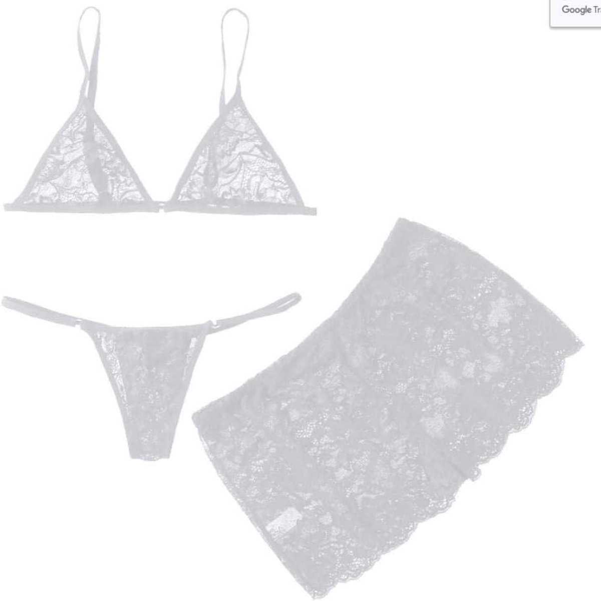 Babydolls, nachtjaponnen & negligés dames Vrouwen Erotische Lingerie Transparante Porno Bloem Kanten Beha Ondergoed Sexy Lingerie String Verleiding Nachthemd Dames Set