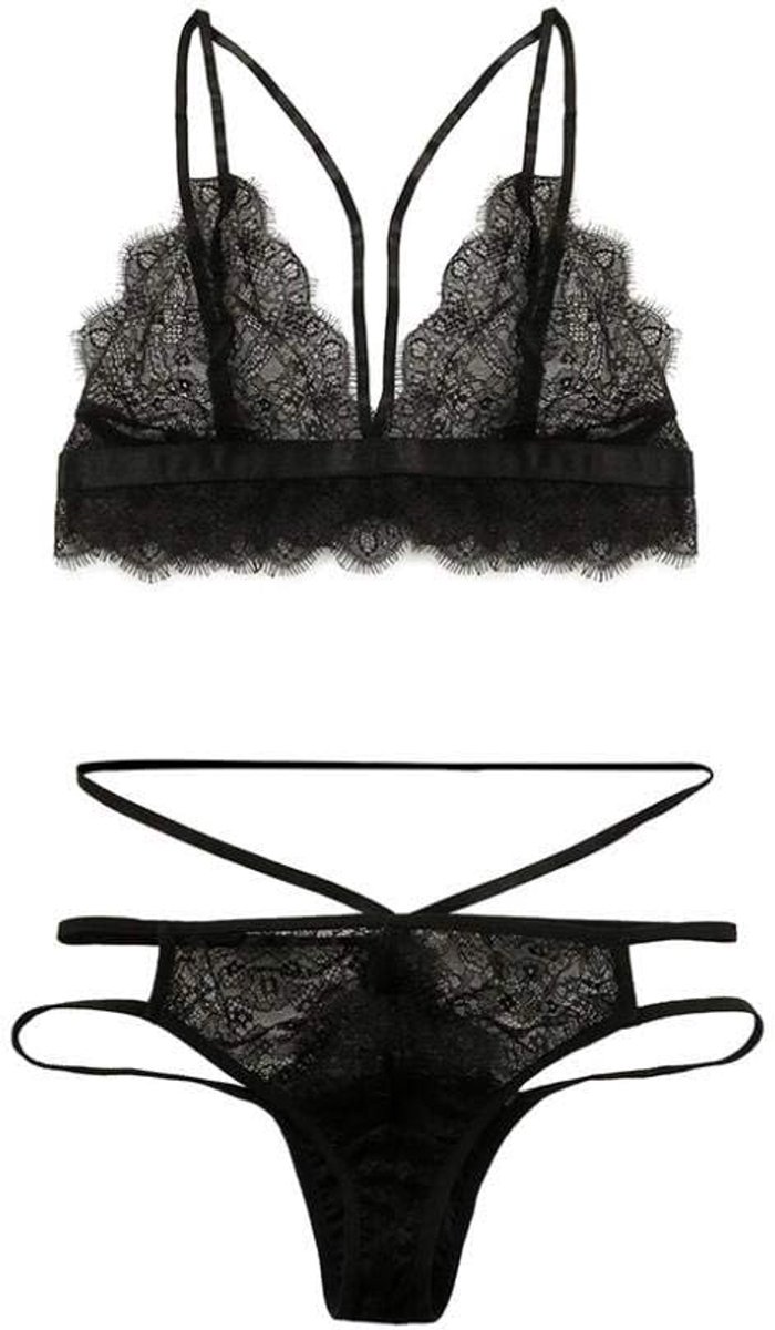 Bodystockings dames S-2XL Vrouwen Lingerie Sexy Ondergoed Kostuum Hol Kanten Beha Slips Nachtkleding