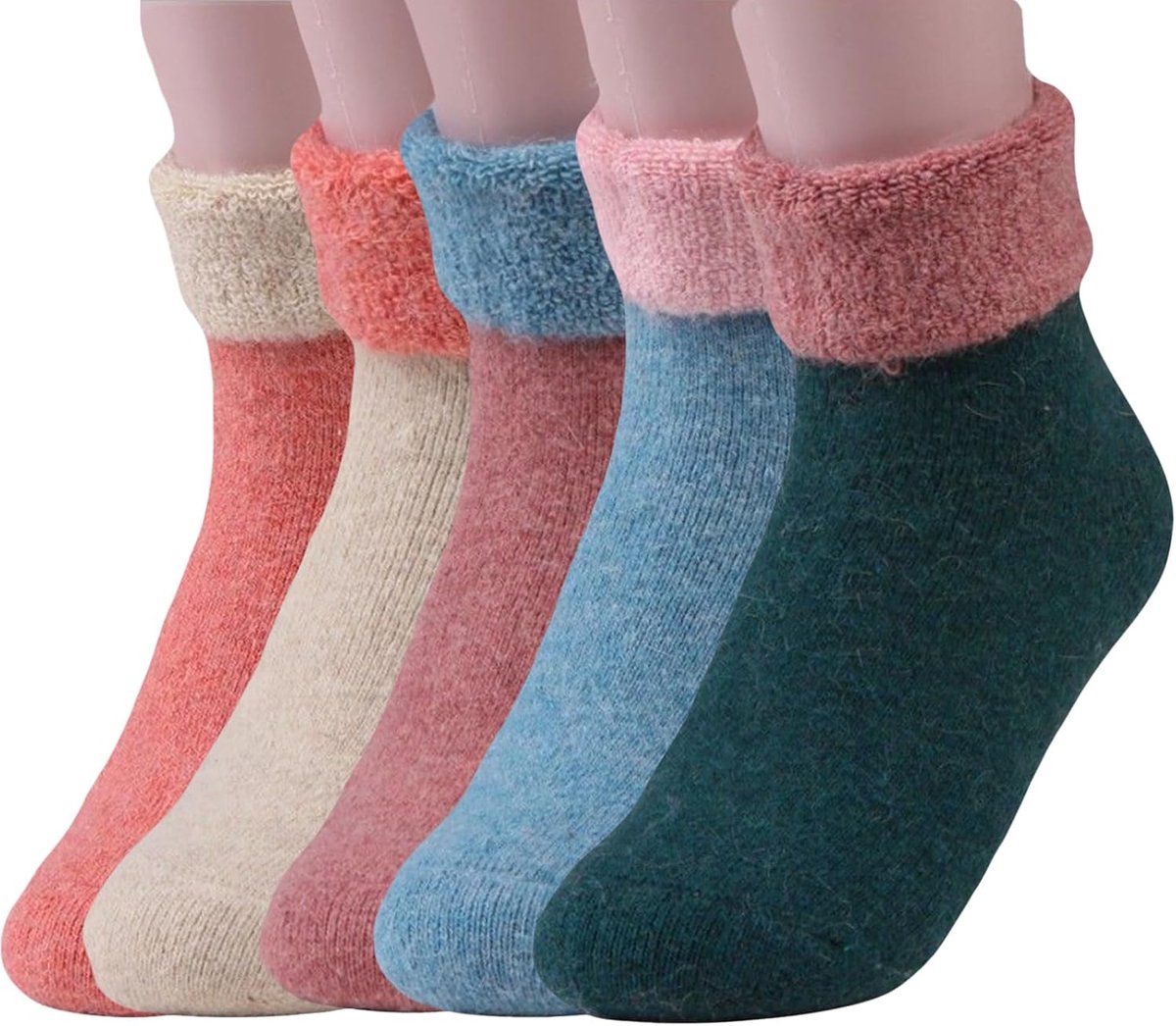 Sokken, dikke, warme, kleurrijke damessokken, knuffelsokken, winter, warme wintersokken, wollen sokken, cadeaus voor dames
