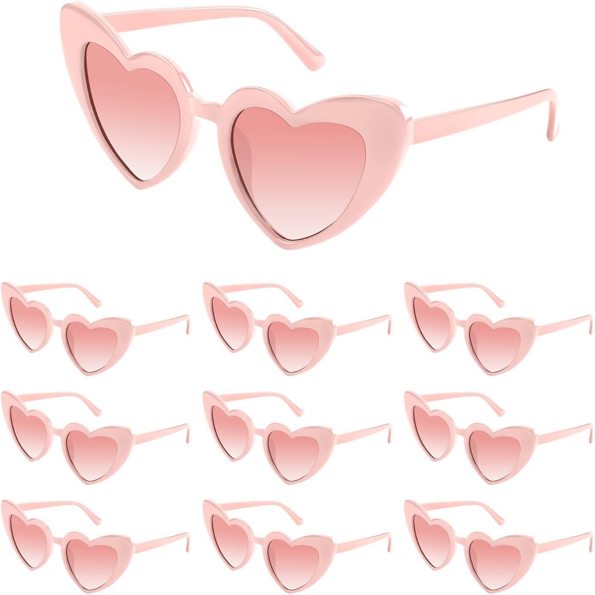 5/10/20 Pack Hart Zonnebril Bachelorette Vintage Hartvormige Bril voor Bruiloft Bruidsmeisje Party Gunst