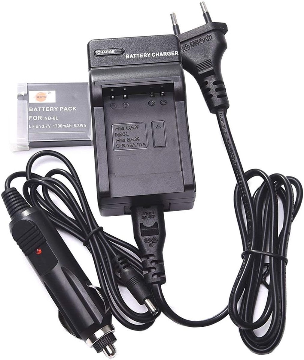 DSTE NB-6L NB6L Battery and Travel Charger Compatible with Canon PowerShot SX510 SX600 SX710 SX610 SX275 HS - ShopVlot