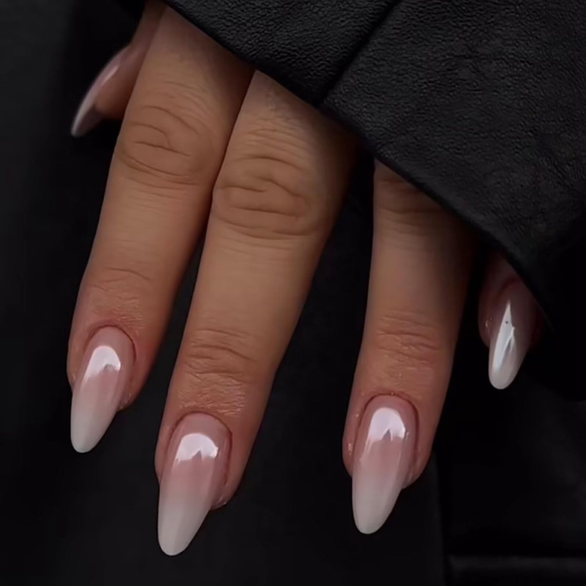 24 stuks korte roze kunstnagels met kattenogen, amandel, volledige cover, om op te plakken voor dames - ShopVlot