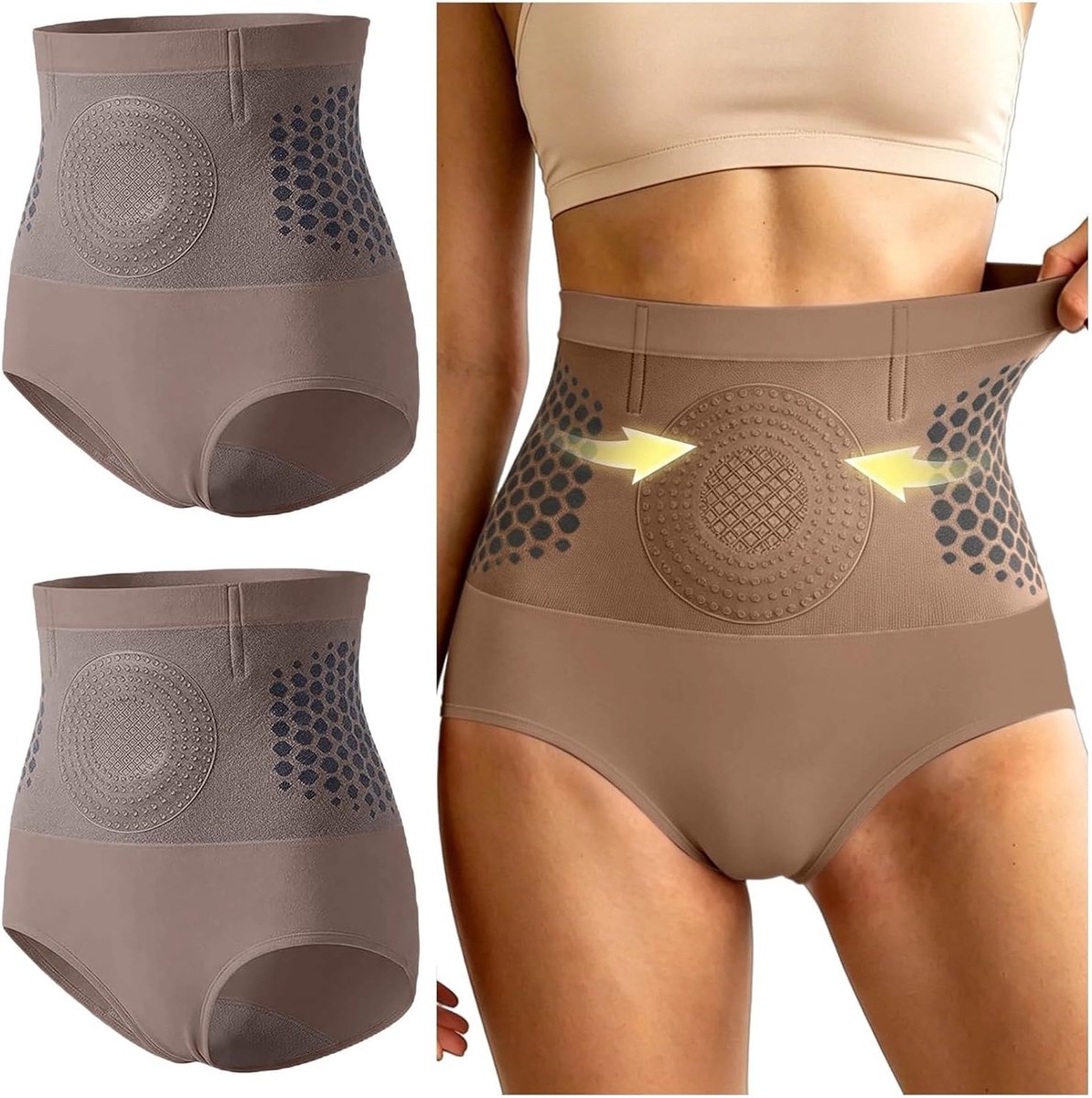 Shapewear slip met hoge taille, buikcontrole, direct effect, elastisch
