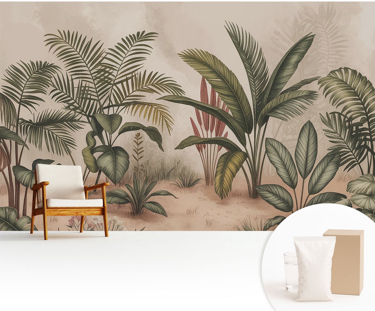 Wallfluent Fotobehang - Groente Vliesbehang - 416x254 cm - Plantmotief Fotobehang Vlies - Hal behang Bloemen En Planten - Muurschildering - Woonkamer behang