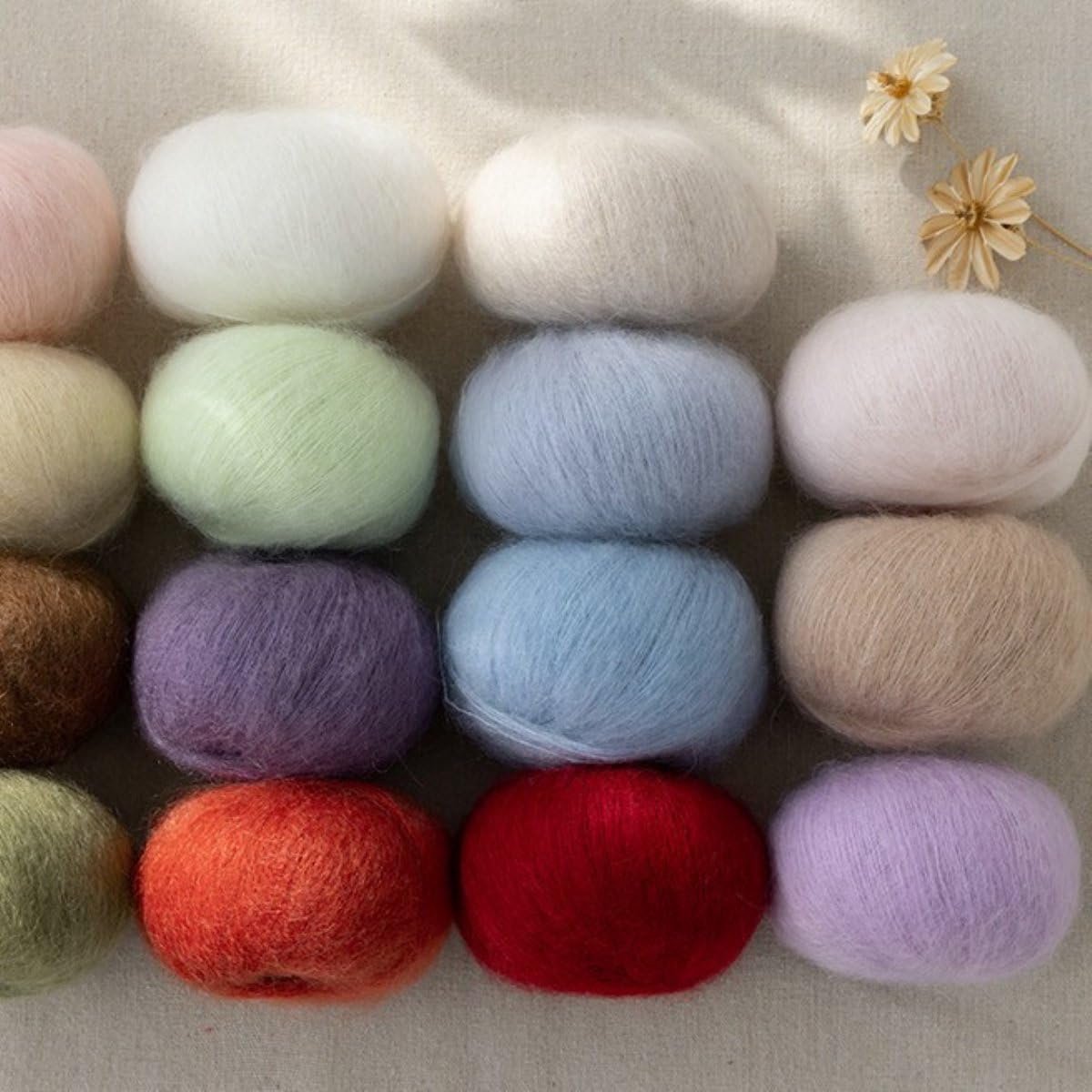 Angora Breigaren, 10/20 stuks, kasjmier, lichte natuurlijke vezel, veelkleurige wol voor knutselwerk, gezellige truien, 20 g