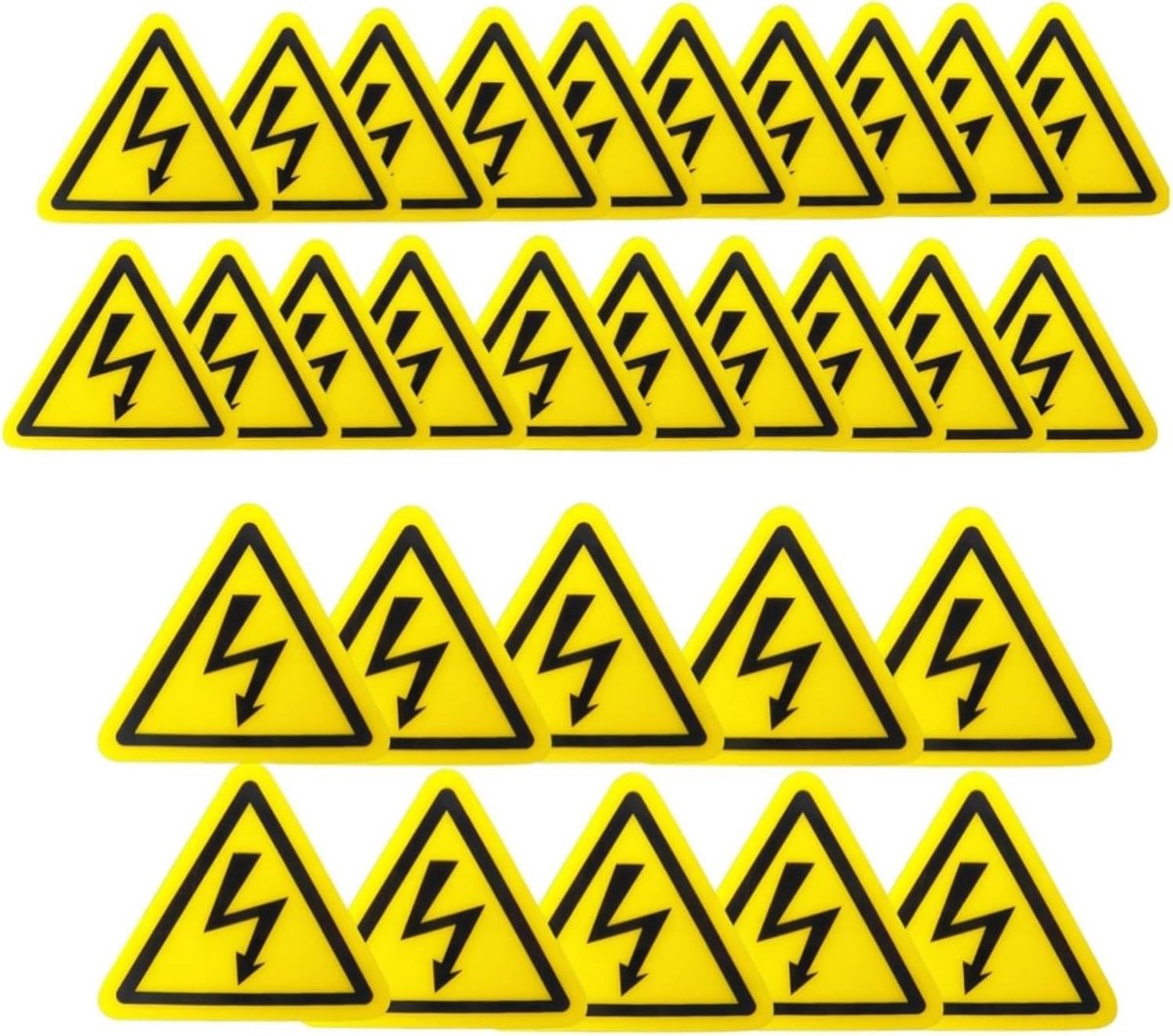30 Waarschuwingsstickers Elektrische Spanning Meterkast Pictogram Vinyl