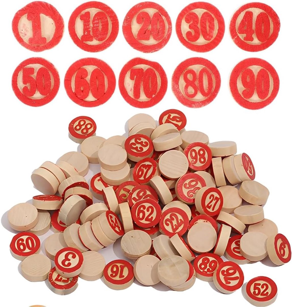 Houten Pokerchips - Hout - 18 mm diameter - Voor Educatieve Spelletjes en Bingo