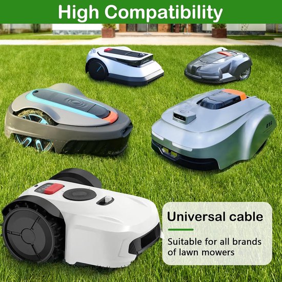 Accessoire Set, 50m Begrenzingskabel met 25 Grondpennen, 5 Kabelverbinders, 5 Aansluitklemmen, Universeel Compatibel met Husqvarna, Gardena, Bosch, Yardforce, Worx — afbeelding 5