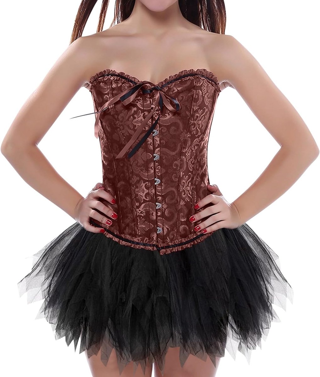 Korset en tutu-rok voor dames, elegante en speelse feestoutfit