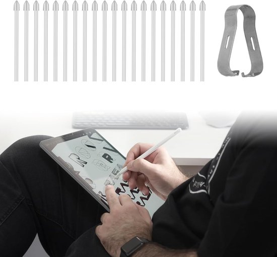 20 stuks S Pen standaard vervangende punten voor Samsung S Pen met pincet, vervangende touch stylus punten voor Galaxy S6/S6lite/S7/S8/S9/Note10/Note20/Note10+/Note20 ultra/S21U/S22U/S23U (wit) — afbeelding 3