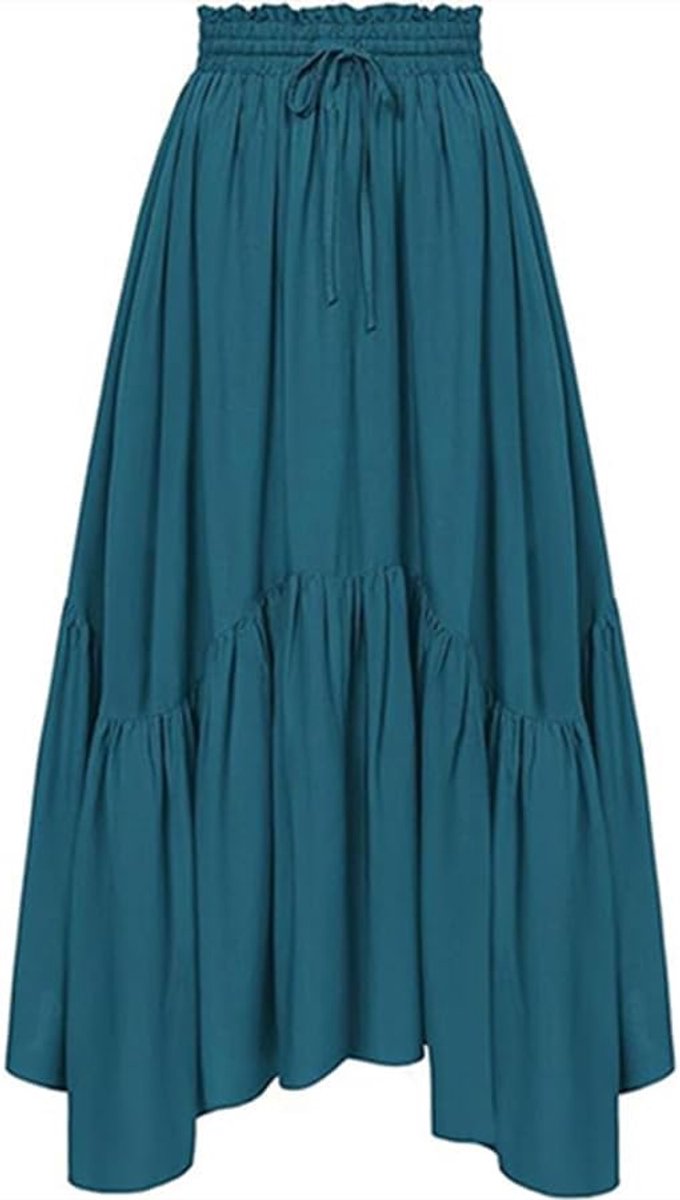 Rok voor dames, geplooid geplooid, hoge taille