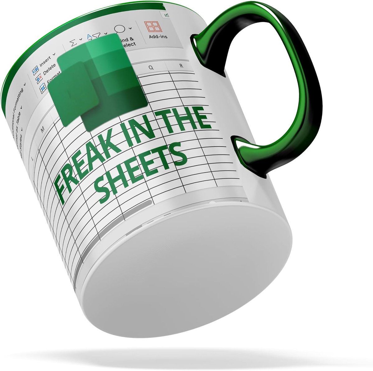 Kantoormok, freak in the sheets, kantoorkoffiemok | nieuwigheid mok voor het werk | cadeau voor boekhouders, data-analisten, IT-professionals, spreadsheets liefhebbers