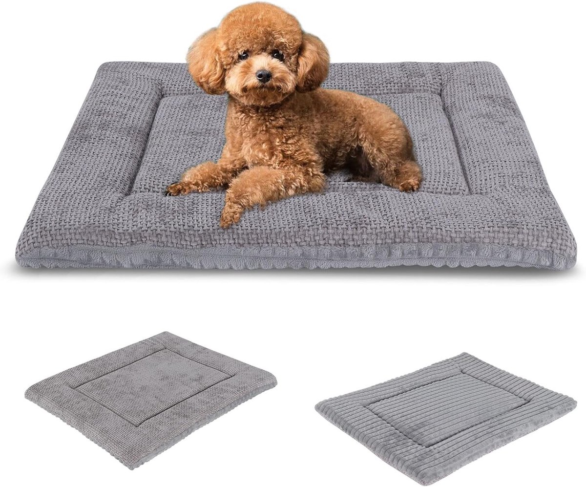 Hondenkratkussen, omkeerbaar wasbaar kussen, zachte pluche puppymat, traagschuimmatras voor kleine, middelgrote en grote honden en voorkomt vangmatten voor katten XZ016