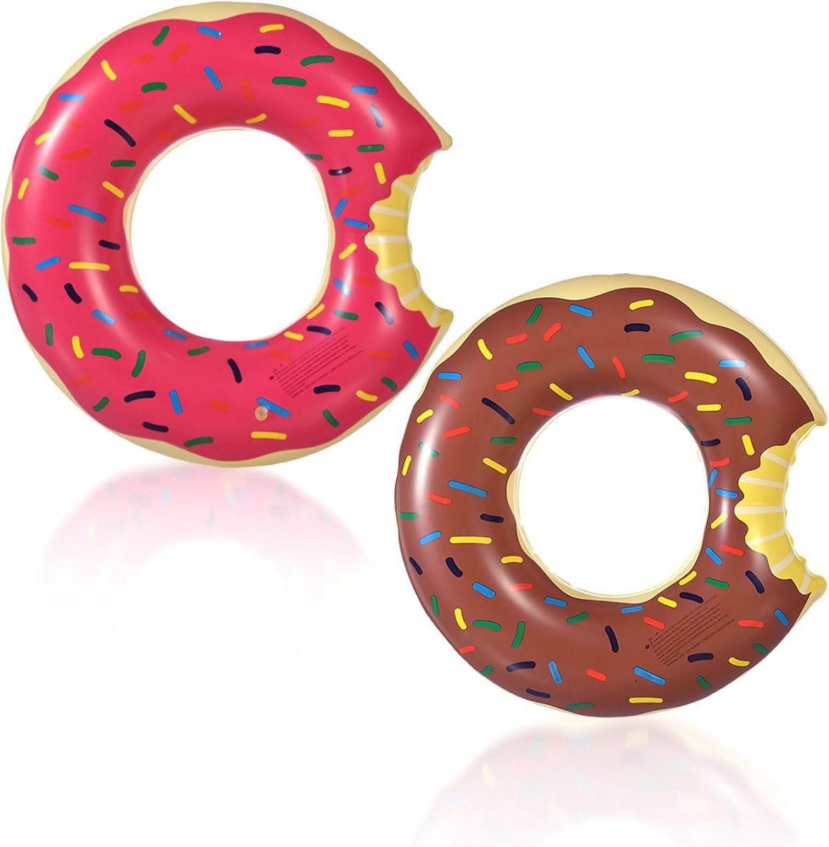 Donut-zwemring, grote zwemband, voor volwassenen, diameter met beet, zwembadring, opblaasbare zwemring voor vrouwen en meisjes, zwembadaccessoires, zomerzwembad, feest