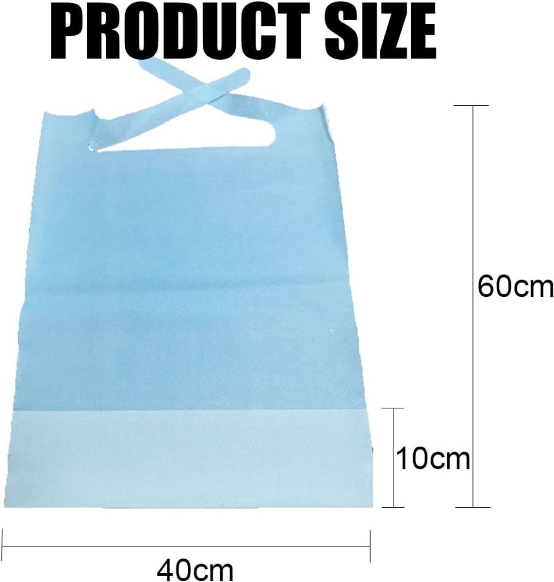 Disposable Bibs 10 Pack Adult Bibs Waterproof Older Adults Clothing Protection Blue One Size Adult Bibs Senior Bibs - ShopVlot