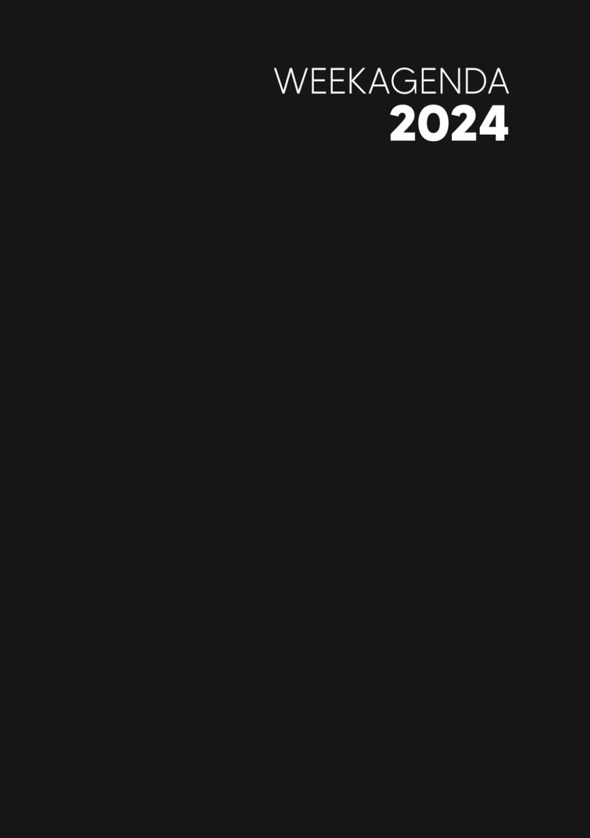 SnelShoppen - Weekagenda 2024 - A5 Agenda - 1 Week op 2 Pagina's - Compact Klein Formaat - Zwarte Matte Omslag - Ideaal voor Plannen en Organiseren