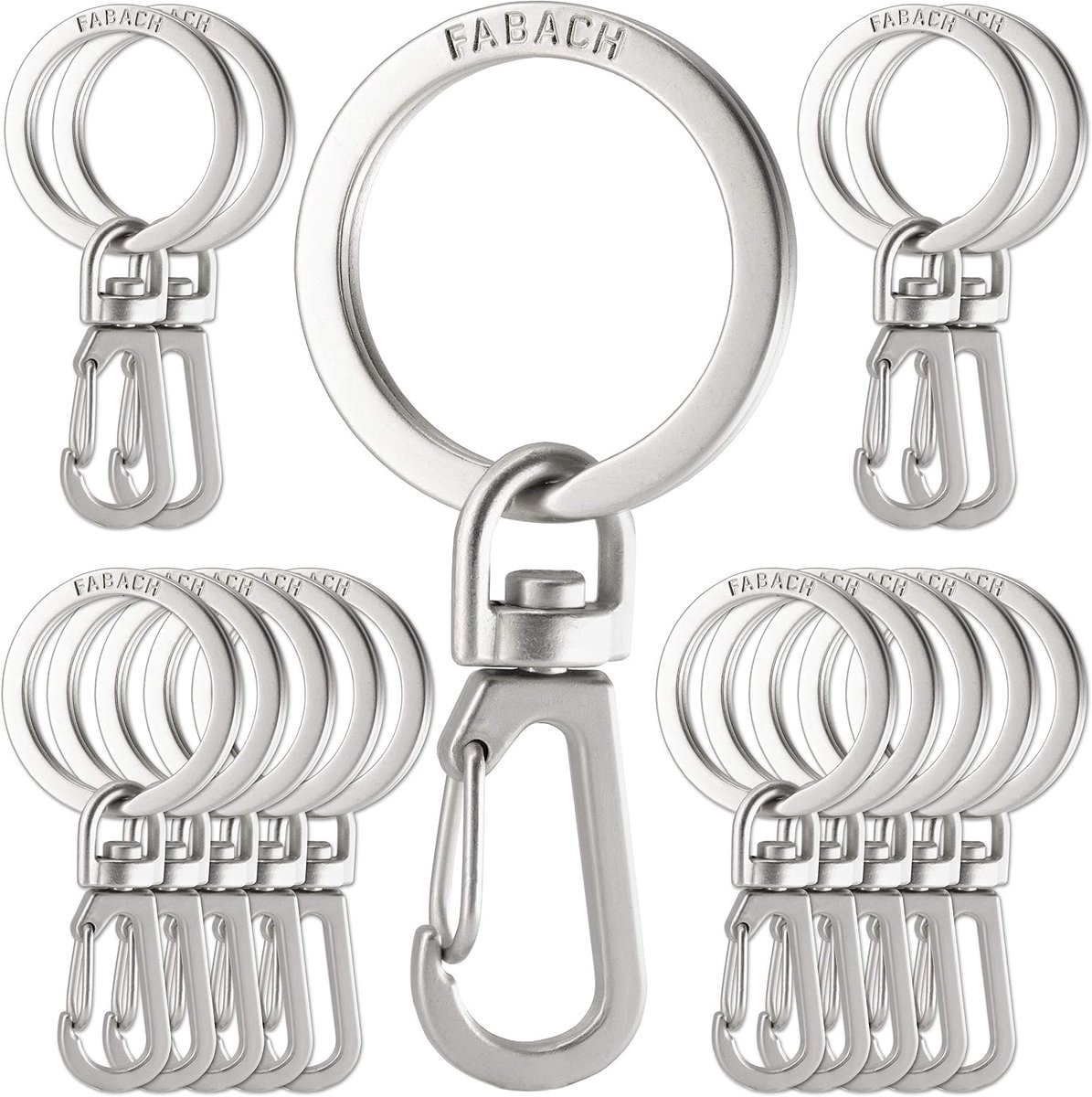 Carabiner sleutelhanger 15 stuks - kleine afneembare haak - stevige mini key hook - ideaal voor sleutels en knutselen - ShopVlot