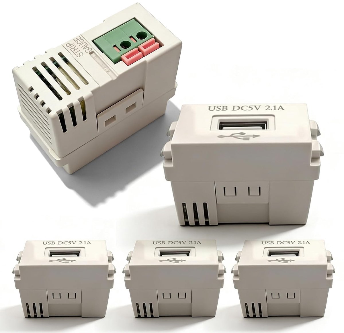 USB Power Module 220V naar 5V - 2.1A USB Oplader - Veilig en betrouwbaar - Geschikt voor thuis en kantoor - ShopVlot