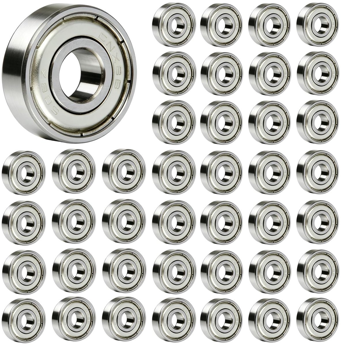 MOAZIFI Pack of 40 608ZZ Ball Bearings 608 Ball Bearings 608 Double Shielded Ball Bearings (8 mm x 22 mm x 7 mm) for - ShopVlot