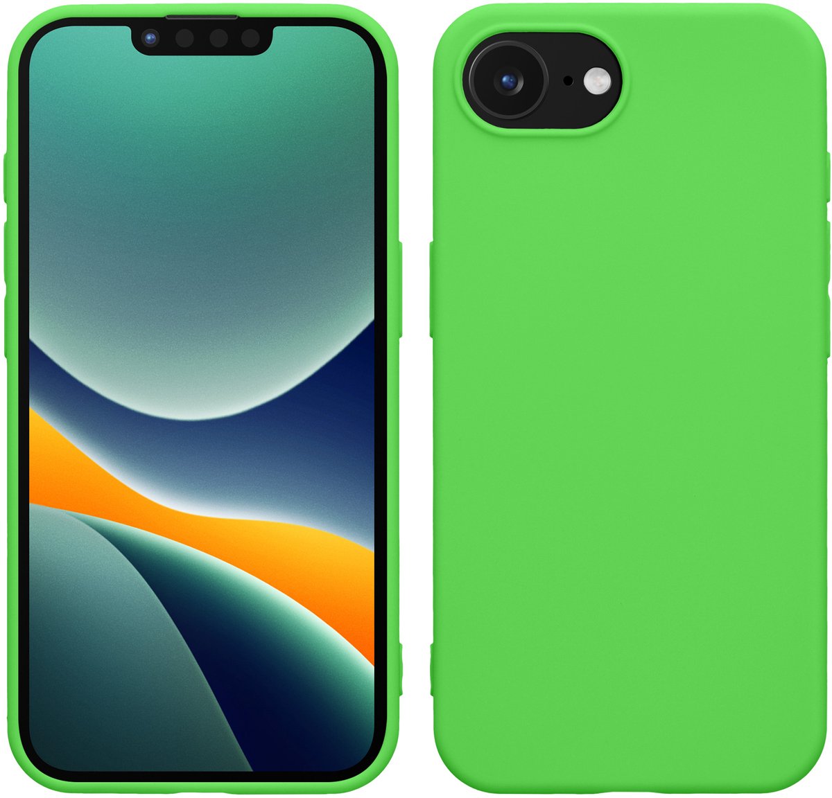 kwmobile telefoonhoesje geschikt voor Apple iPhone 17e / iPhone 16e - Hoesje voor smartphone - Back cover in limoengroen