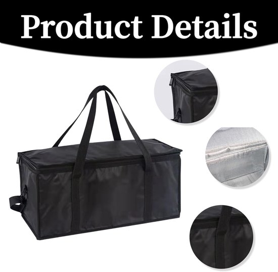 Koeltas, 37 liter, groot, opvouwbaar, picknicktas, snacktas, isotas, picknick, grote picknicktas, thermotas, stof, thermotas voor picknick, outdoor, reizen, camping, draagbaar, herbruikbaar — afbeelding 3