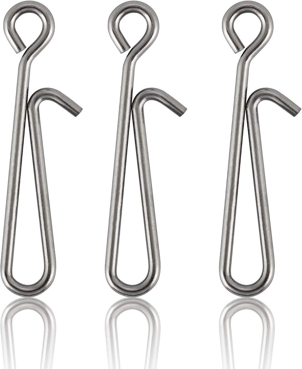 Alwonder Bait Rigs Clip Sea Fishing Link Connector for Rigs Pairing Quick Easy Change Lure Clip Strong Connector Link - ShopVlot