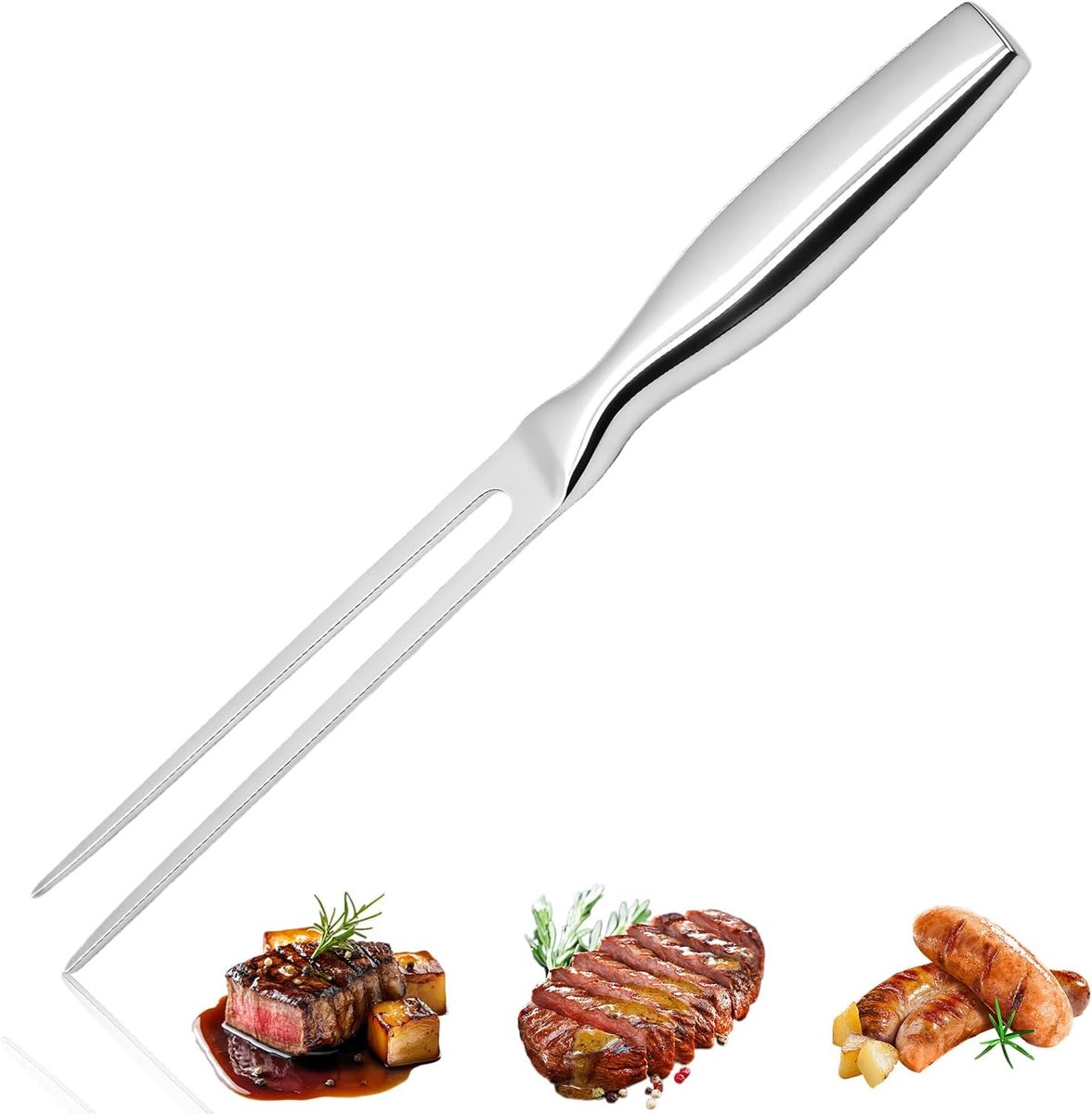 Vleesvork roestvrij staal trancheervork rechte grillvorken braadvork grillvork roestvrij 27 cm