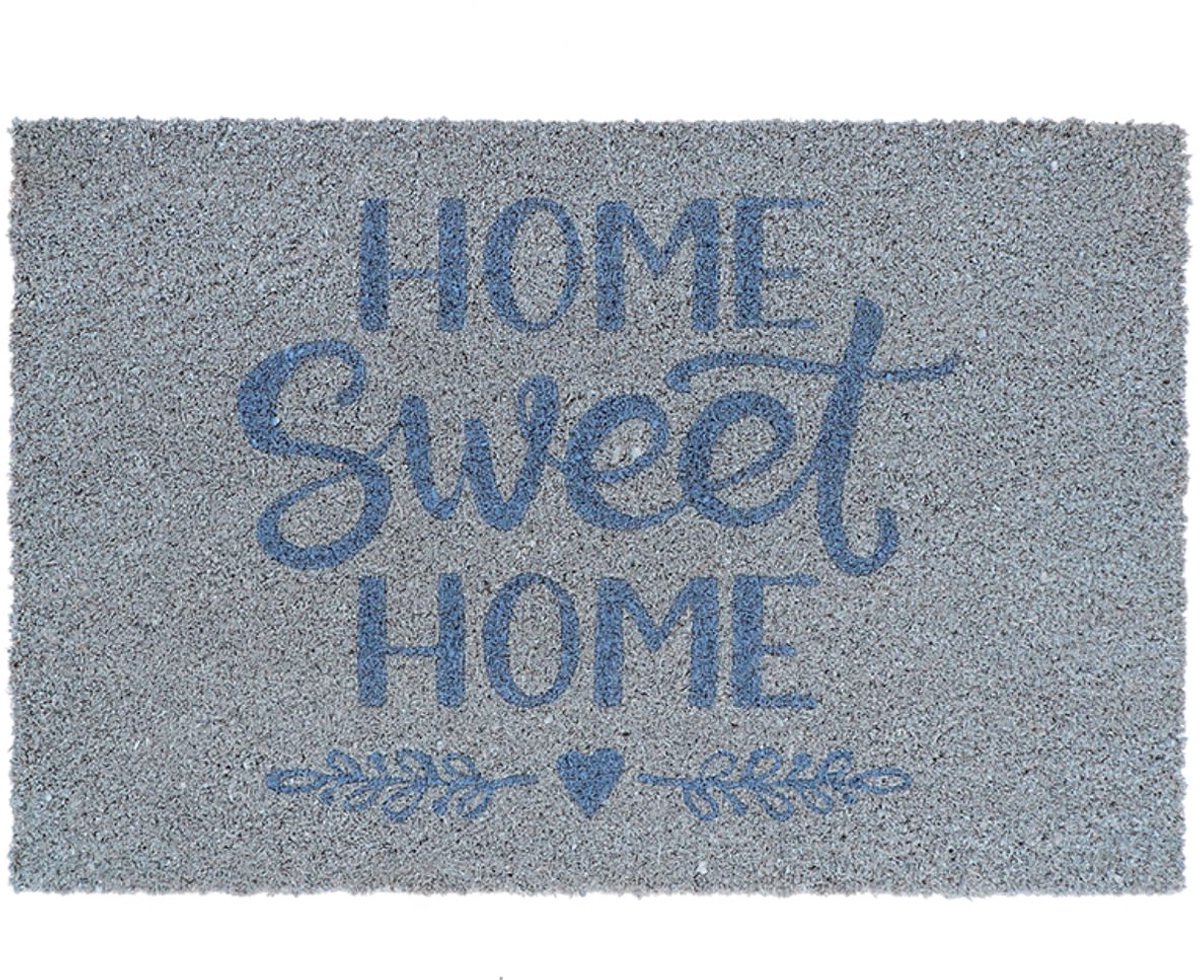 Esschert Design deurmat Home Sweet Home grijs en blauw 60 x 40 cm