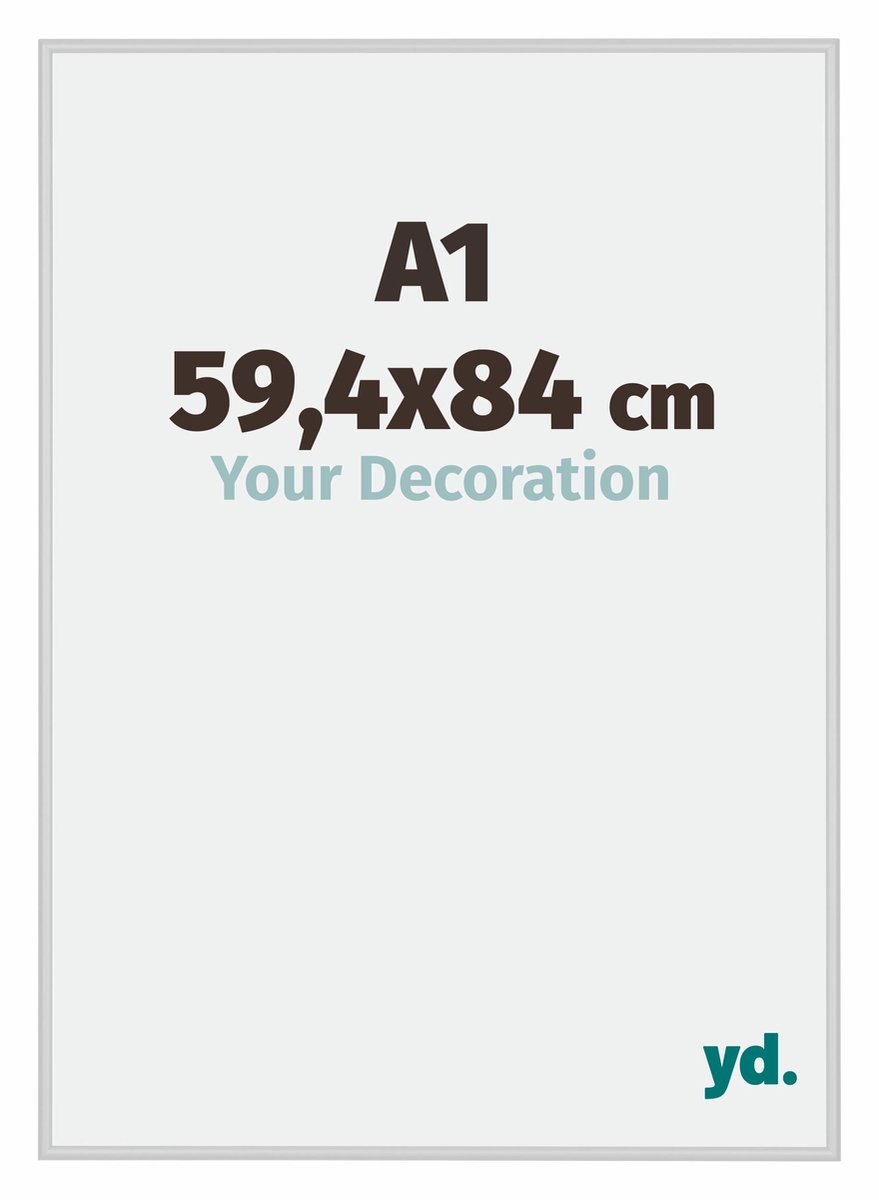 yd. Your Decoration - Fotolijst A1 59,4x84 cm - Aluminium - Zilver Mat - Miami