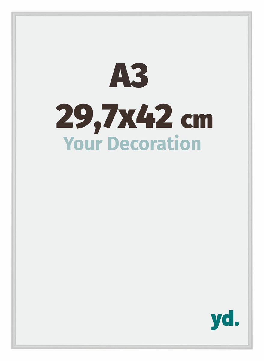 yd. Your Decoration - Fotolijst A3 29,7x42 cm - Aluminium - Zilver Mat - Miami
